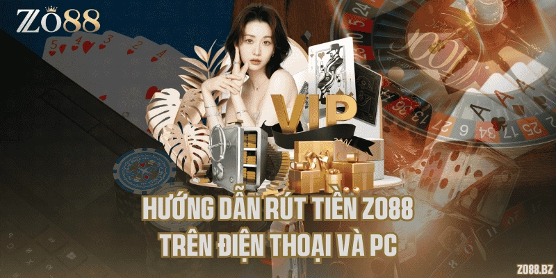 Hướng dẫn rút tiền Zo88 trên điện thoại và PC